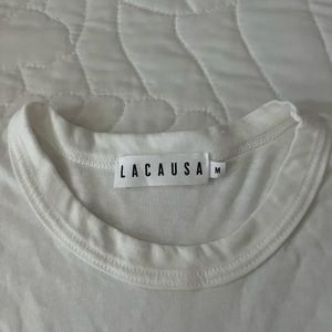 LACAUSA Basic White Tee